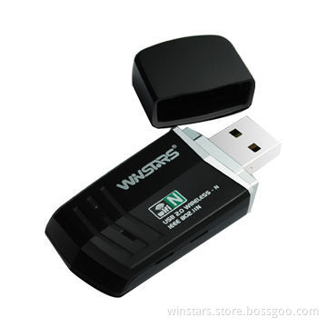 300Mbps Wireless LAN Adapter, 802.11n (1T2R), Up to 300ft IndoorNew